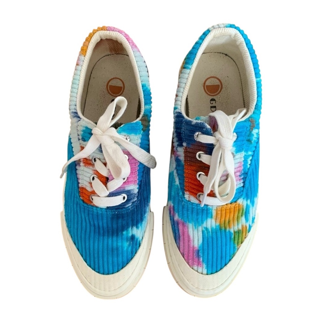 GOOD NEWS Corduroy Tie Dye Sneakers Men’s 8 EUC